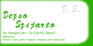 dezso szijarto business card
